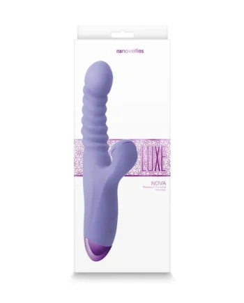 Luxe Nova Rechargeable Thrusting & Throbbing Stimulator Purple