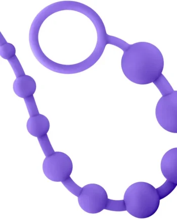 Luxe Silicone 10 Anal Beads by Blush Novelties - Purple