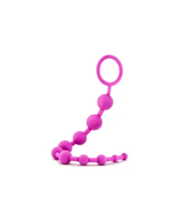 Luxe Silicone 10 Beads for Anal Play, Pink
