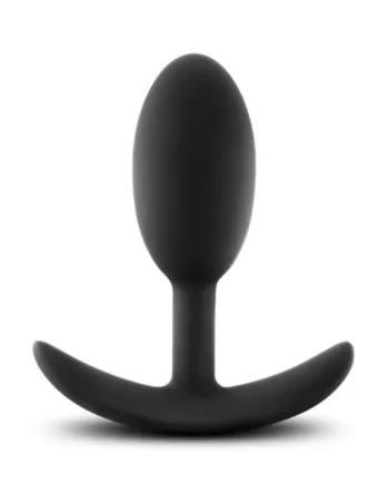 Luxe - Wearable Vibra Slim Plug - Medium - Black