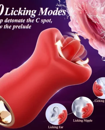 Luxurious Big Mouth Tongue-Licking Vibrator - Multi-Function Adult Massager for Women