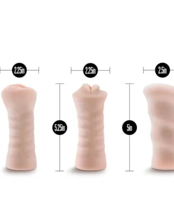 M for Men - 3-Pack Self-Lubricating Vibrating Stroker Sleeve Kit - Vanilla