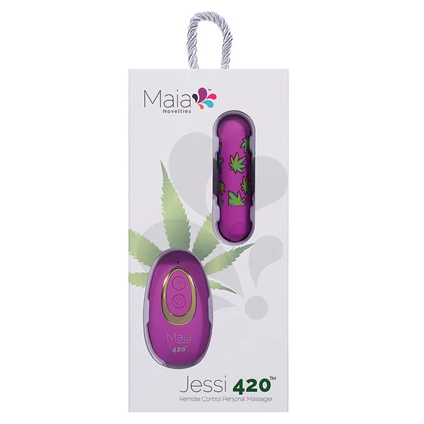 Maia JESSI 420 Remote Rechargeable Super Charged Mini Bullet - Purple
