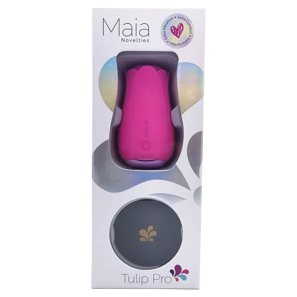 Maia TULIP PRO 15-Function Silicone Suction Toy with Wireless Charge - Pink