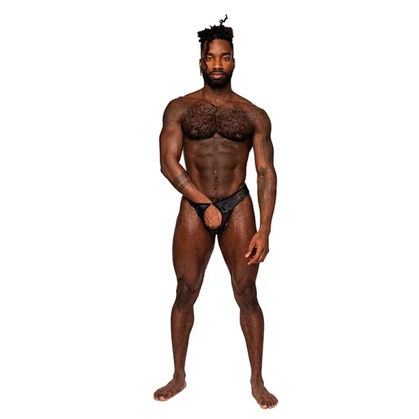 Male Power Sassy Lace Open Ring Thong