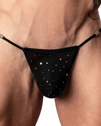 Male Power Show Stopper Polka Dot Mesh Posing Strap