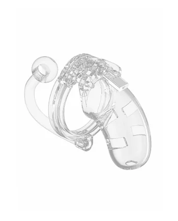 MANCAGE CHASTITY 3.5IN CAGE W/ PLUG MODEL 10 TRANSPARENT