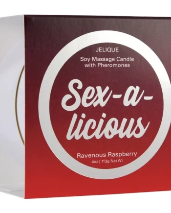 MASSAGE CANDLE W/ PHEROMONES SEX-A-LICIOUS RAVENOUS RASPBERRY 4OZ