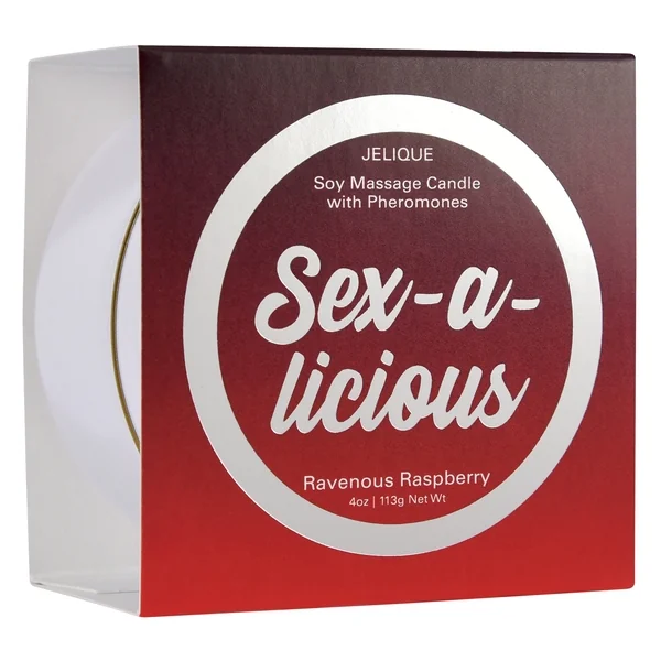 MASSAGE CANDLE W/ PHEROMONES SEX-A-LICIOUS RAVENOUS RASPBERRY 4OZ