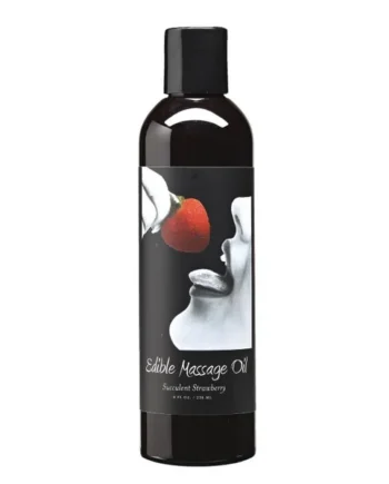 MASSAGE OIL EDIBLE STRAWBERRY 8 OZ