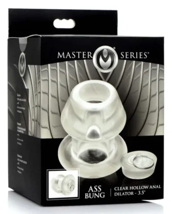 Master Series Ass Bung Clear Hollow Anal Dilator 3.5" Plug by XR