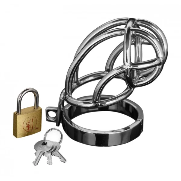 MASTER SERIES CAPTUS STAINLESS STEEL CHASTITY CAGE (Out Beg Jul)