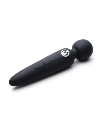 Master Series Thunderstick Premium Rechargeable Silicone Wand – Black