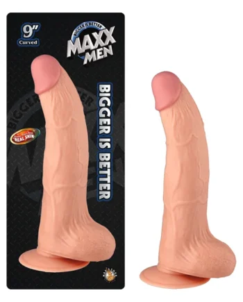 MAXX MEN 9IN CURVED DONG FLESH