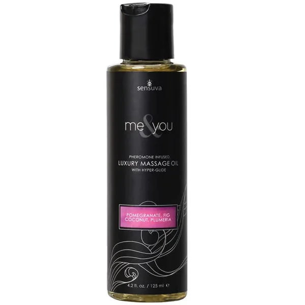 Me & You Massage Oil – 4.2 oz Pomegranate Fig/Coconut Plumeria