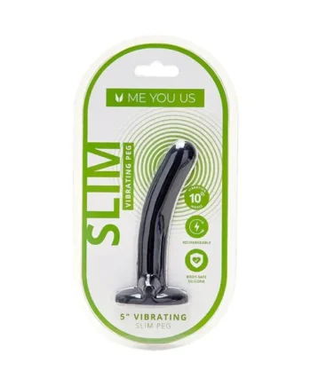 Me You Us 5 in. Slim Vibrating Pegging Dildo