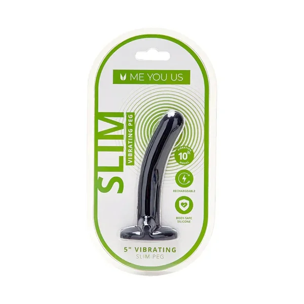 Me You Us 5 in. Slim Vibrating Pegging Dildo