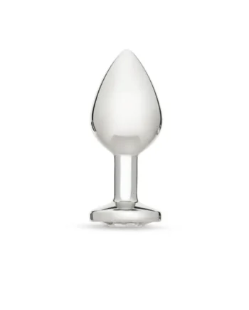 Me You Us Crystal Jewels Metal Butt Plug Clear Medium