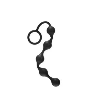 Me You Us Onyx Silicone Anal Beads, Black