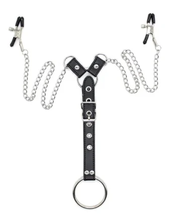 Men's Chain Milk Clip & JJ Ring Bondage Training Set – Kinky Control Props