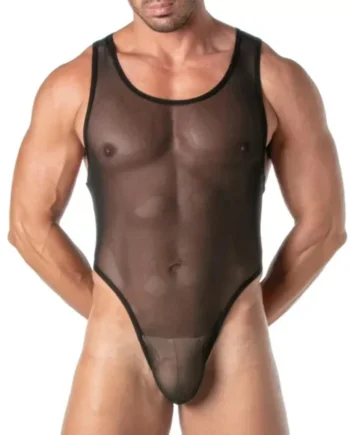 Men’s mesh body thong – Size : S