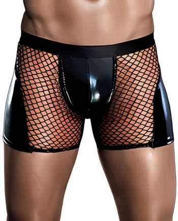 Men's Mesh Shorts with Wet Look