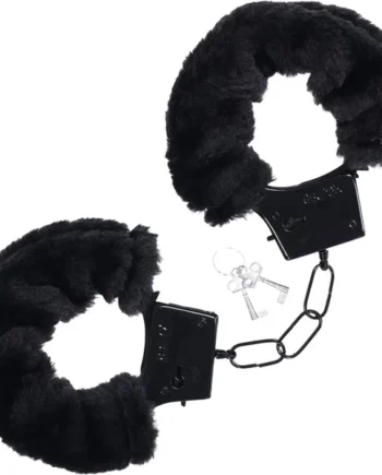 MERCI Fluff Cuffs Furry Handcuffs By Doc Johnson - Black