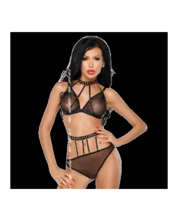 ME-SEDUCE – DOTTY SET DOS PIEZAS NEGRO S/M