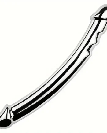 Metal Anal Butt Plug Double Head Dildo Realistic Penis G-spot Stimulator