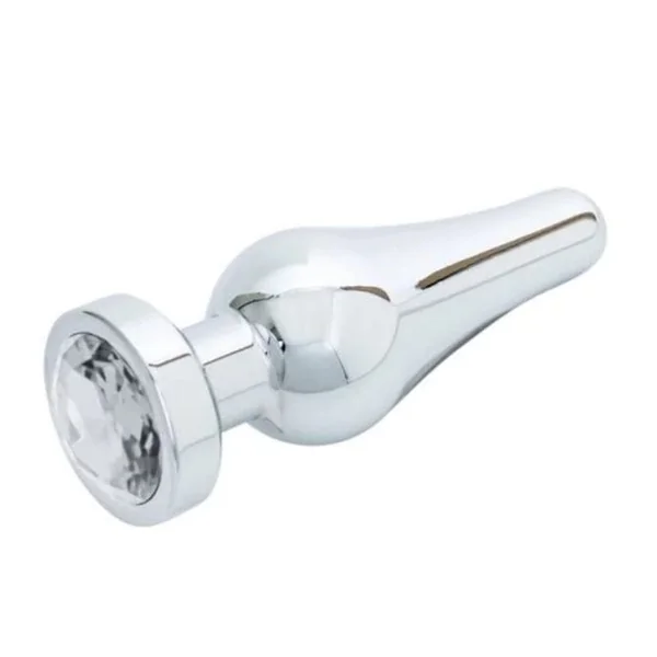 Metal anal plug - Anal Luxure - Aluminium anal plug with stone decoration