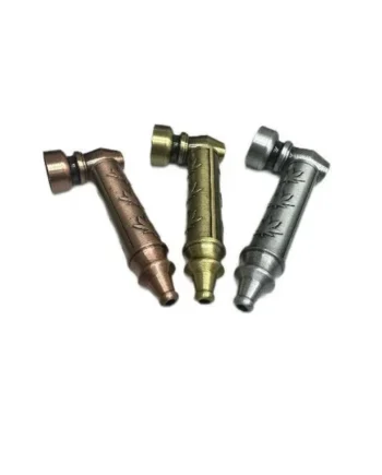 Metal Hand Pipe Full Metal W/ Etched Symbol