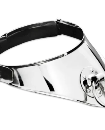 METAL HARD - RESTRAINT COLLAR WITH RING AND PADLOCK 12.5 CM