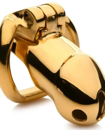 Midas 18K Gold-Plated Locking Chastity Cage