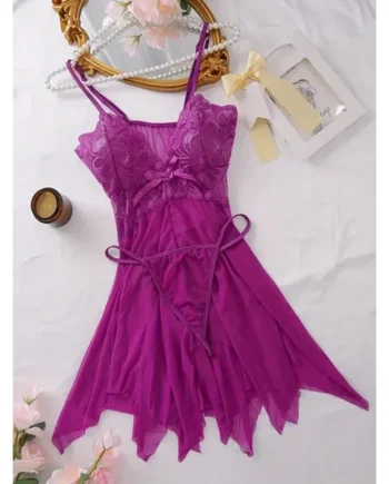 Midnight Bloom Lace Lingerie Set