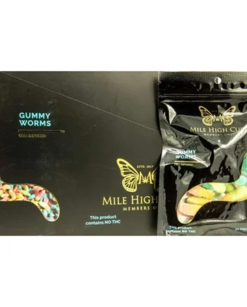 Mile High Cure Hemp Gummy Worms 1000mg 20ct Display