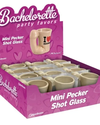 Mini Pecker Shot Glass Display - 12 Piece