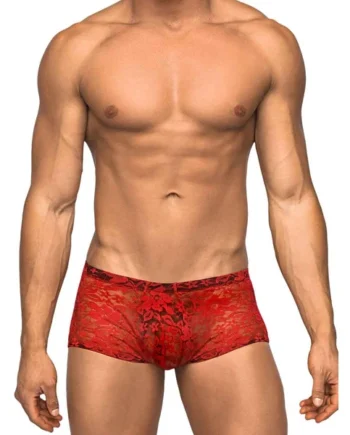 MINI SHORT STRETCH LACE LARGE RED