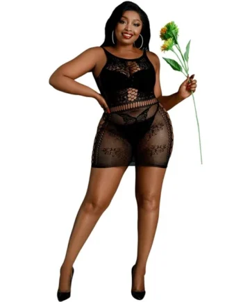 MOONLIGHT - MODEL 1 DRESS BLACK PLUS SIZE