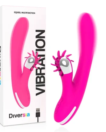 Multi-function diversia bunny vibrating 24cm vibrator rotator sex toy