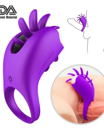 Multiple Vibration Rotation Penis Ring Prolong Ejaculation Sex Toy