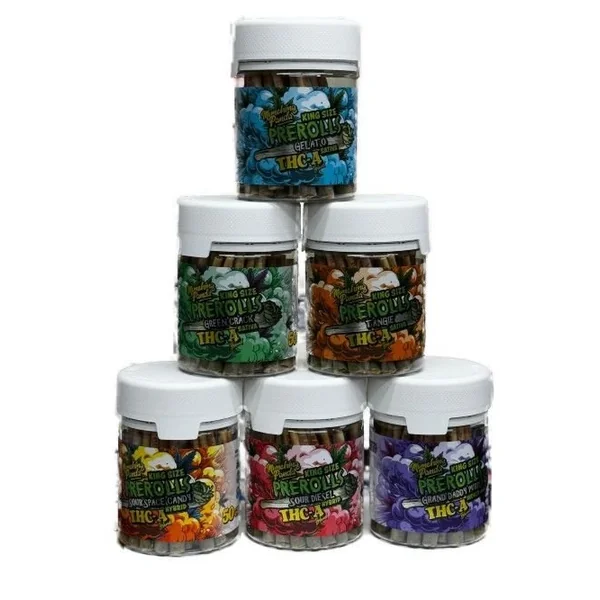 Munching Panda King Size THC-A Pre Rolls 50ct Jar Green Crack