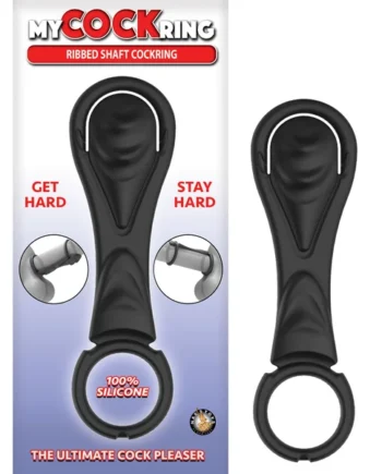 MY COCKRING RIBBED SHAFT COCK RING BLACK