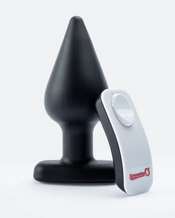 My Secret Remote Vibrating XL Plug - Black - 6 Count Box