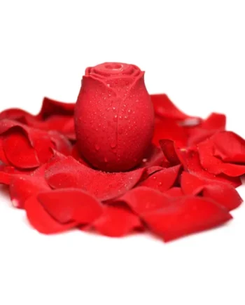 Mystic Rose Sucking and Vibrating Silicone Rose - Red