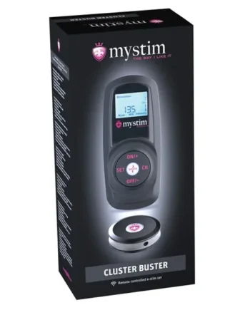 Mystim Cluster Buster Wireless eStim Starter Kit – Black