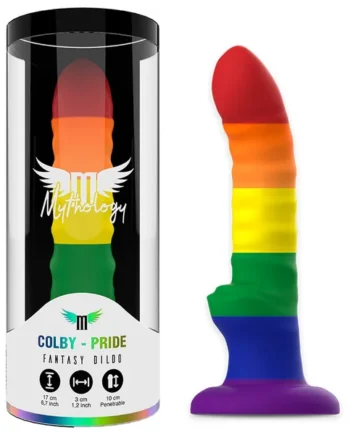 Mythology her colby pride dildo M - fantasy dildo soft silicone sex toy