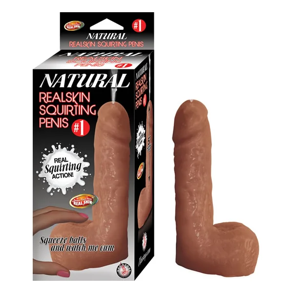 NATURAL REALSKIN SQUIRTING PENIS #1 BROWN