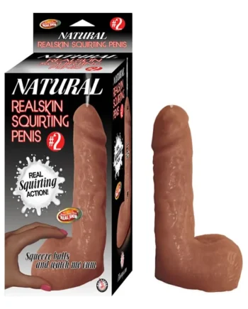 NATURAL REALSKIN SQUIRTING PENIS #2 BROWN