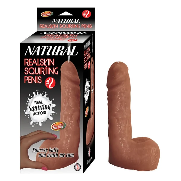 NATURAL REALSKIN SQUIRTING PENIS #2 BROWN