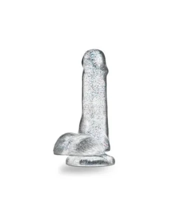 Naturally Yours - 6 Inch Glitter Cock - Sparkling Clear